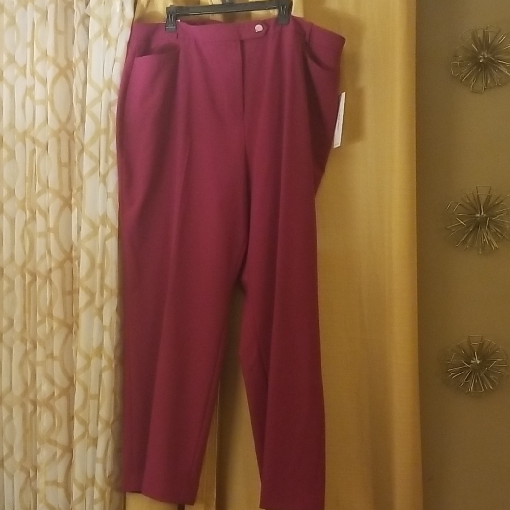 Calvin Klein Rich Burgundy Ankle Pants